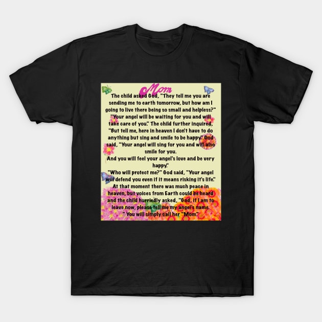 The best Mother’s Day gifts 2022, You will simply call her mom Beautiful poem about motherhood yellow background T-Shirt by Artonmytee